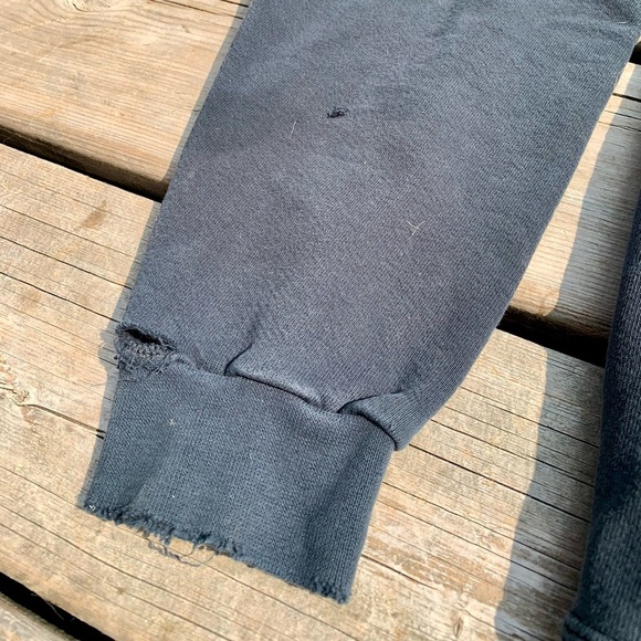 💛 Vintage 90s Lettermen Sports Tigers Soccer Black Hoodie Size Large Thrashed - Picture 3 of 10